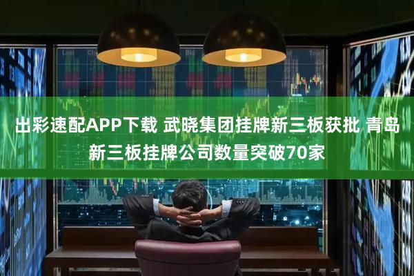 出彩速配APP下载 武晓集团挂牌新三板获批 青岛新三板挂牌公司数量突破70家
